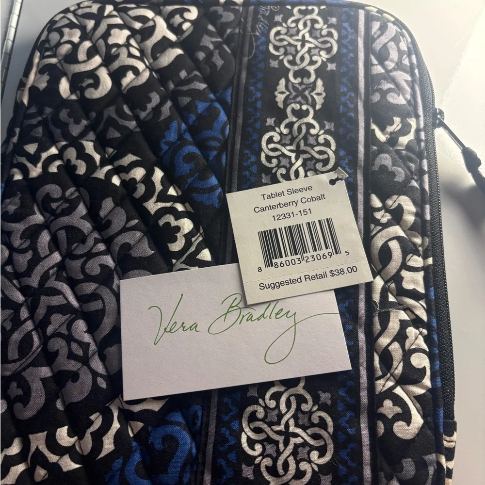 Vera Bradley Canterbury Cobalt Quilted Sleeve